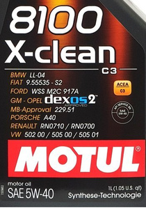 Motul 8100 X-Clean C3 5W40 1L