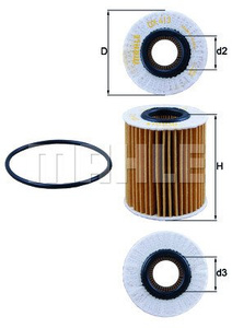 Filtr oleju Knecht OX 413D2